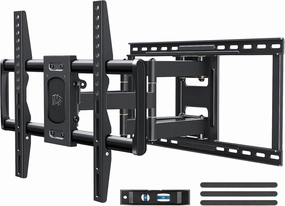 Mounting Dream Full Motion TV Wall Mount for Most 42-90 Inch TVs, Heavy Duty Wall Mount TV Bracket with 6 Strong Articulating Arms, Max VESA 600x400mm, Up to 132LBS, Fits 16/18/24'' Wood Studs, MD2298 speaker wall mount,audio bracket,AV wall mounting,
