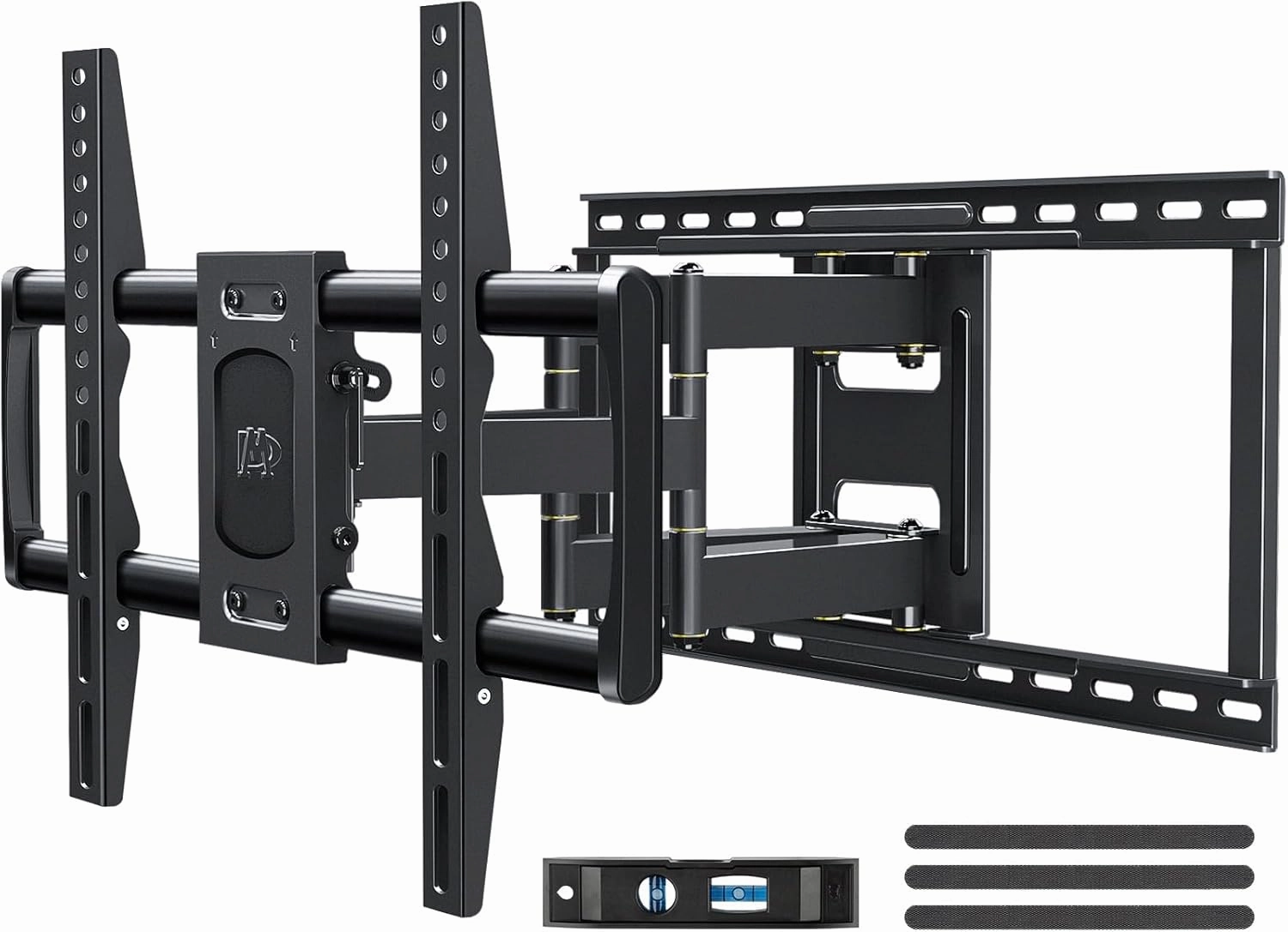 Mounting Dream Full Motion TV Wall Mount for Most 42-90 Inch TVs, Heavy Duty Wall Mount TV Bracket with 6 Strong Articulating Arms, Max VESA 600x400mm, Up to 132LBS, Fits 16/18/24'' Wood Studs, MD2298 speaker wall mount,audio bracket,AV wall mounting,