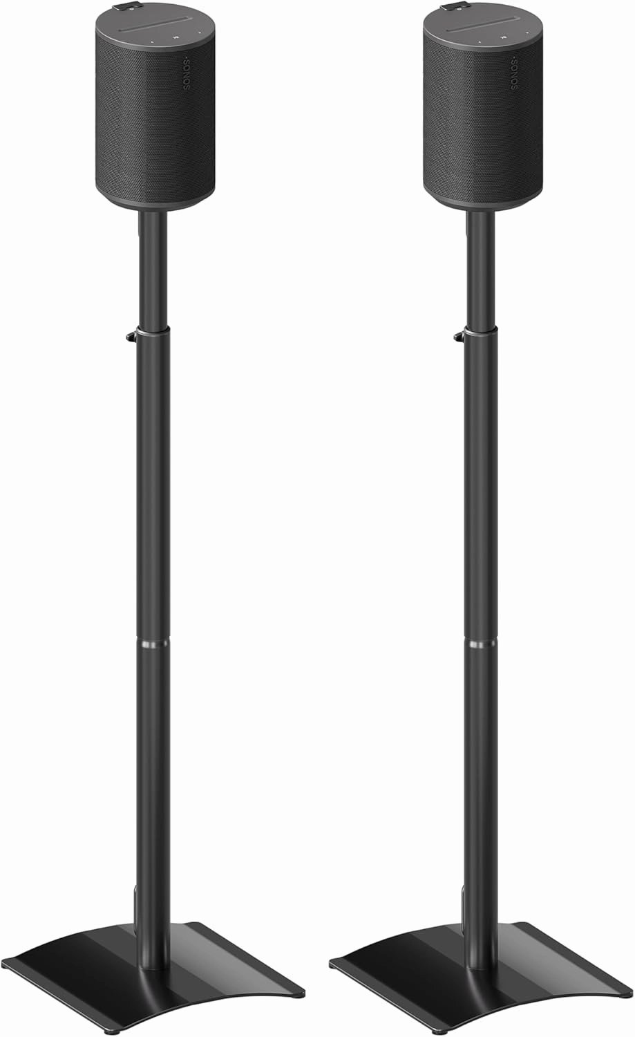 Mounting Dream Speaker Stands for Sonos Era 100, One, One SL, Play:1, Height Adjustable Up to 42", Set of 2 Surround Sound Speaker Stand with Cable Management, 13.2 LBS Loading MD5412 speaker stands,monitor stands,floor speaker holders,
