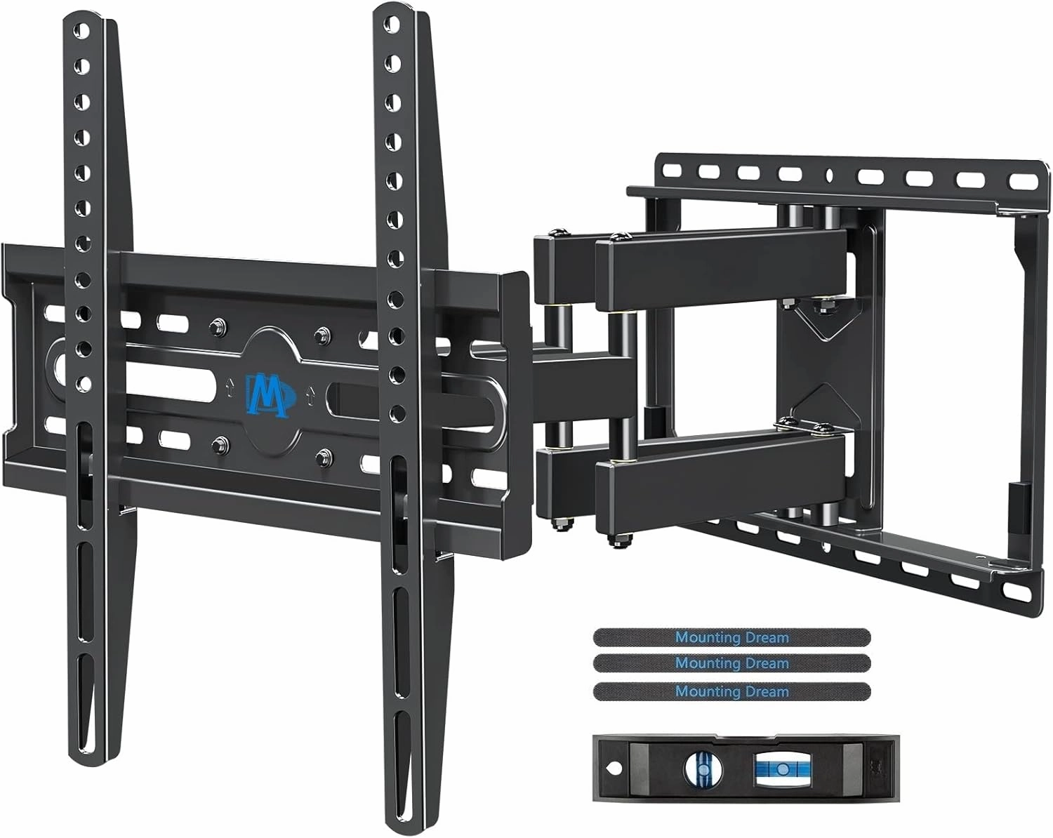 Mounting Dream TV Wall Mount for 32-65 Inch Television,Mount with Swivel and Tilt, Full Motion Bracket with Articulating Dual Arms, Fits 16inch Studs, Max VESA 400X400 mm, 99lbs, MD2380 speaker wall mount,audio bracket,AV wall mounting,