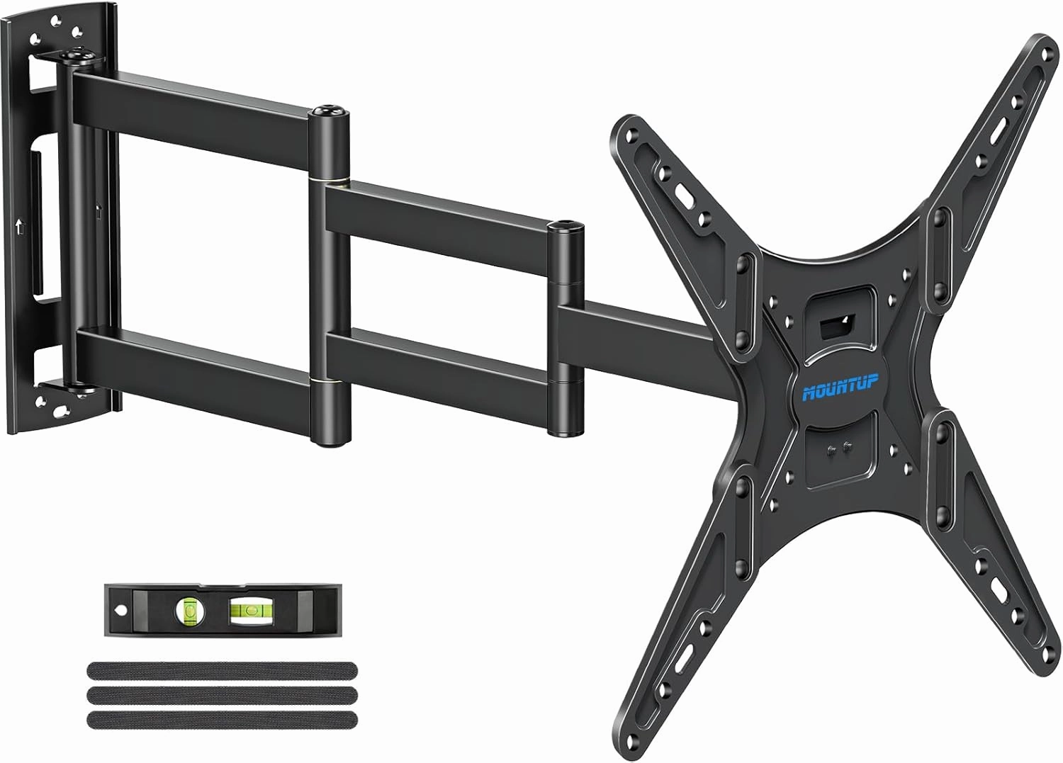 MOUNTUP Corner TV Wall Mount for Most 26-65 Inch TVs, Long Arm TV Mount with 30 Inch Extension Arm, Smooth Swivel Tilt Single Stud Full Motion Bracket Max VESA 400x400mm, 77 lbs Heavy Duty, MU0057 speaker wall mount,audio bracket,AV wall mounting,