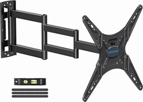 MOUNTUP Corner TV Wall Mount for Most 26-65 Inch TVs, Long Arm TV Mount with 30 Inch Extension Arm, Smooth Swivel Tilt Single Stud Full Motion Bracket Max VESA 400x400mm, 77 lbs Heavy Duty, MU0057 speaker wall mount,audio bracket,AV wall mounting,
