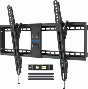 MOUNTUP UL Listed TV Wall Mount, Tilting TV Mount Bracket for Most 37-82 Inch Flat Screen/Curved Low Profile Wall Mount Saving Space Max VESA 600x400mm Hold up to 99 lbs Fit 16" 18" 24" Stud MU0008 speaker wall mount,audio bracket,AV wall mo