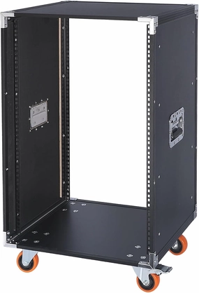 Movable AV Gear Rack 16U 19in Mobile Floor Standing Network Device Storage Cabinet Stand - Audio Stereo Studio DJ Equipment Rack Server IT Data Devices Storage Cabinet with Castors music server,hi-fi media server,digital audio storage,