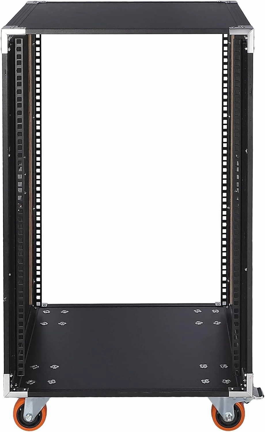 Movable AV Gear Rack 16U 19in Mobile Floor Standing Network Device Storage Cabinet Stand - Audio Stereo Studio DJ Equipment Rack Server IT Data Devices Storage Cabinet with Castors