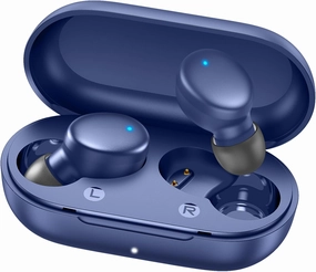 MOZOTER S8 Mini Wireless Earbuds Bluetooth 5.3 in Ear Light-Weight Headphones,60Hrs Playtime Ear Buds with Charging Case,Built-in Microphone Headset,Premium Sound with Deep Bass for Sport-Blue TWS earbuds,compact wireless buds,Bluetooth ear tips,