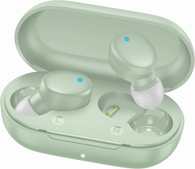 MOZOTER S8 Mini Wireless Earbuds Bluetooth 5.3 in Ear Light-Weight Headphones,60Hrs Playtime Ear Buds with Charging Case,Built-in Microphone Headset,Premium Sound with Deep Bass for Sport-Green TWS earbuds,compact wireless buds,Bluetooth ear tips,