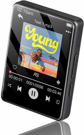 MP3 Player with Bluetooth 5.2, 32GB Music Player HiFi Sound Shuffle Single Loop FM Radio Built-in HD Speaker Voice Recorder Mini Design Touch Screen Ideal for Sport (Earphones Included) hi-res portable player,digital audio player,DAP lossless,