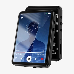 MP3 Player with Bluetooth 5.3,Full Touch Screen Portable HiFi Music Player Devices with Speaker,FM Radio, Headphones,SD Card Slot,up to 128GB Expand,Black,64GB hi-res portable player,digital audio player,DAP lossless,