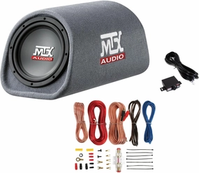 MTX AUDIO RT8PT 8" 240W Enclosure Amplified Vented Tube Box Car Loaded Subwoofer & Soundstorm AKS8 8 Gauge Car Amplifier Amp Complete Wiring Kit tube amplifier,valve amp,audiophile tube stereo,