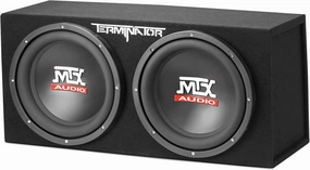 MTX Dual 12-Inch Subwoofers with Loaded Enclosure, 1200W Max Power, 400W RMS, Terminator - Car Audio Subwoofer and Speaker System with Deep Bass Sound audiophile subwoofer,active subwoofer,low frequency speaker,
