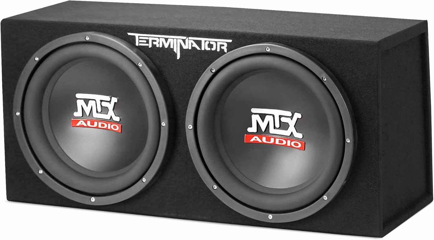 MTX Dual 12-Inch Subwoofers with Loaded Enclosure, 1200W Max Power, 400W RMS, Terminator - Car Audio Subwoofer and Speaker System with Deep Bass Sound audiophile subwoofer,active subwoofer,low frequency speaker,