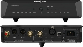Musician Pegasus II R2R DAC DSD1024/1536kHz ALTERA Chip STM32F446 Home Audio DAC USB/Opt/Coax/AES/IIS Input RCA/XLR Output HiFi DAC Desktop Decoder (Black) DAC,USB audio converter,digital to analog converter,