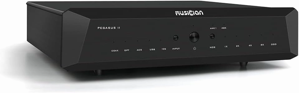 Musician Pegasus II R2R DAC DSD1024/1536kHz ALTERA Chip STM32F446 Home Audio DAC USB/Opt/Coax/AES/IIS Input RCA/XLR Output HiFi DAC Desktop Decoder (Black)
