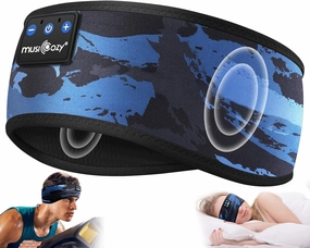 MUSICOZY Bluetooth 5.4 Sleep Headband Headphones, Wireless Sweatproof Earbuds for Sleeping, Sports, Workout, Running, Travel, Yoga - Ideal Gift for Men & Women noise cancelling headphones,ANC headphones,travel headphones,