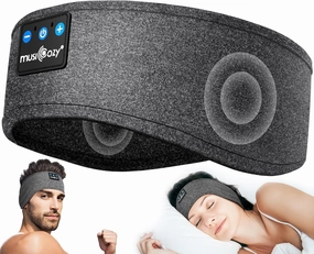 MUSICOZY Sleep Headphones Bluetooth 5.4 Headband, Sports Wireless Earphones Sweat Resistant Earbuds Sleeping Headphone with Ultra-Thin HD Stereo Speaker for Workout Running Cool Gadgets Unique Gifts noise cancelling headphones,ANC headphones,travel headpho
