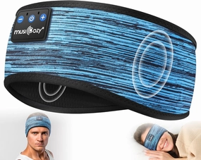 MUSICOZY Sleep Headphones Bluetooth 5.4 Headband, Wireless Music Sleeping Mask Headphones Earbuds Earphones Sweatproof for Women Mom Sports Workout Running Jogging Yoga Cool Gadgets Unique Gifts noise cancelling headphones,ANC headphones,travel headphones,