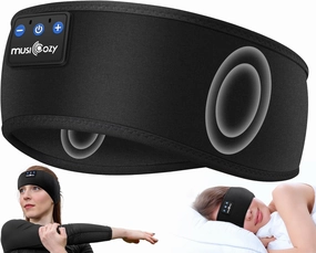 MUSICOZY Sleep Headphones Headband, Wireless Earbuds Earphones Sweat Resistant with Ultra-Thin HD Stereo Speaker, Bluetooth 5.4 for Workout Running Cool Gadgets Unique Gifts noise cancelling headphones,ANC headphones,travel headphones,