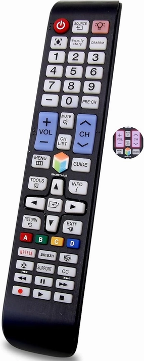 MYHGRC-Replacement Samsung Backlit TV Remote Control for All Samsung LED Smart TVs with Netflix, Prim Video, Smart Hub Button smart audio hub,voice control speaker,Alexa compatible audio,