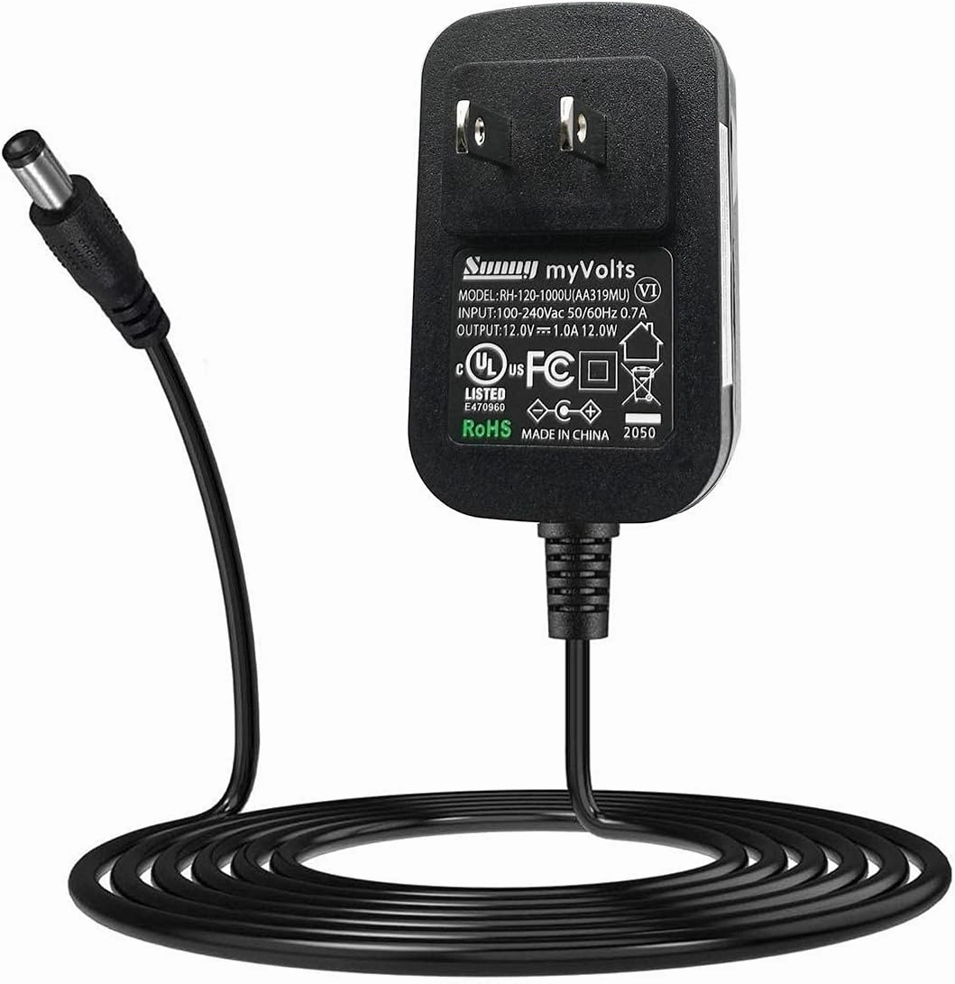 MyVolts 12V Power Supply Adaptor Compatible with Behringer MICROPHONO PP400 Ultra Compact Phono Preamp - US Plug phono preamp,turntable amplifier,record player preamp,