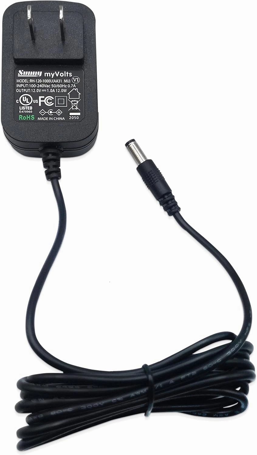 MyVolts 12V Power Supply Adaptor Compatible with Behringer MICROPHONO PP400 Ultra Compact Phono Preamp - US Plug