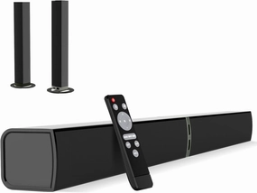 MZEIBO Sound Bar for Smart TV, 80W Bluetooth Soundbar 2 in 1 Detachable Design, Deep Bass, Home Theater Surround Sound, ARC/Optical/AUX Connections for TV/PC/Gaming/Projectors wireless speakers,portable Bluetooth speaker,multiroom speaker,