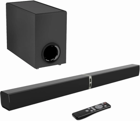 MZEIBO Sound bar with Subwoofer, 120W SoundBar for Smart TV Bluetooth 5.0 Home Theater, Deep Bass Audio System with BT/ARC/Optical/AUX Connection for TV PC audiophile subwoofer,active subwoofer,low frequency speaker,