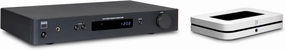 NAD C 328 Integrated Amplifier   Bluesound Node Music Streamer (Bundle) - White integrated amplifier,stereo receiver,hi-fi amp combo,