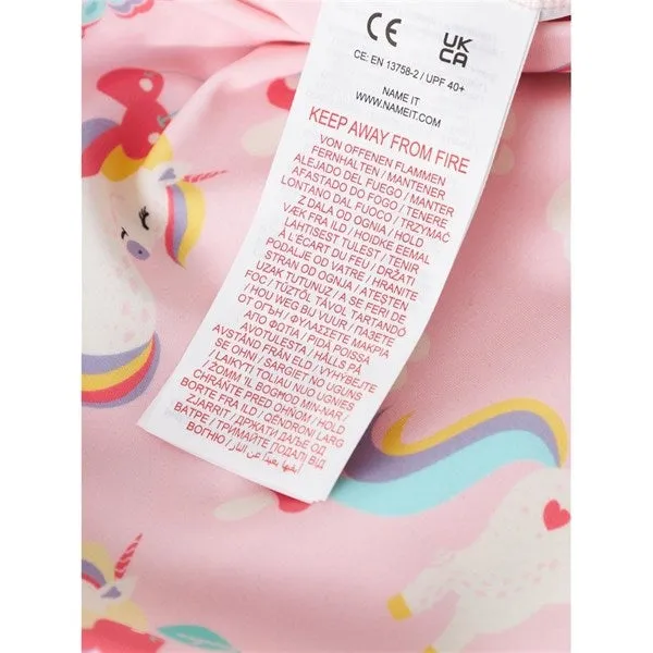 Name it Parfait Pink Zila 3/4 UV Swim Bodysuit