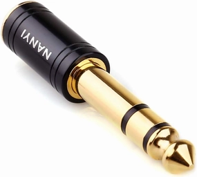 NANYI 1/4'' Male to 1/8'' Female Stereo Headphone Adapter Connect Cable, Upgrade 6.35mm Jack Stereo Socket Male to 3.5mm Jack Stereo Plug Female for Headphone, Amp Adapte, Black 1-Pack headphone amplifier,portable amp,desktop headphone amp,