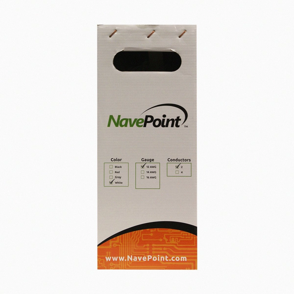 NavePoint 250ft in Wall Audio Speaker Cable Wire CL2 12/2 AWG Gauge 2 Conductor Bulk White
