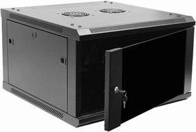 Navepoint 6U Deluxe IT Wallmount Cabinet Enclosure 19-Inch Server Network Rack with Locking Glass Door 24-Inches Deep Black equipment cabinet,AV gear cabinet,component enclosure,