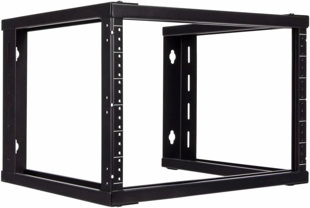 NavePoint 6U Wall Mount Open Frame 19 Inch Server Equipment Rack Threaded 16 inch Depth Black network audio player,digital streamer,audio file player,