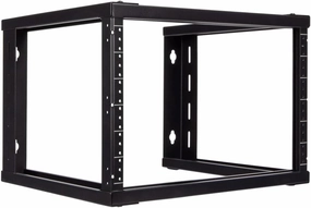 NavePoint 6U Wall Mount Open Frame 19 Inch Server Equipment Rack Threaded 16 inch Depth Black network audio player,digital streamer,audio file player,