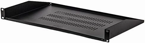 NavePoint Cantilever Server Shelf Vented Shelves Rack Mount 19 Inch 1U Black 10.5 Inches 270mm deep rackmount gear,audio rack equipment,studio rackmounts,