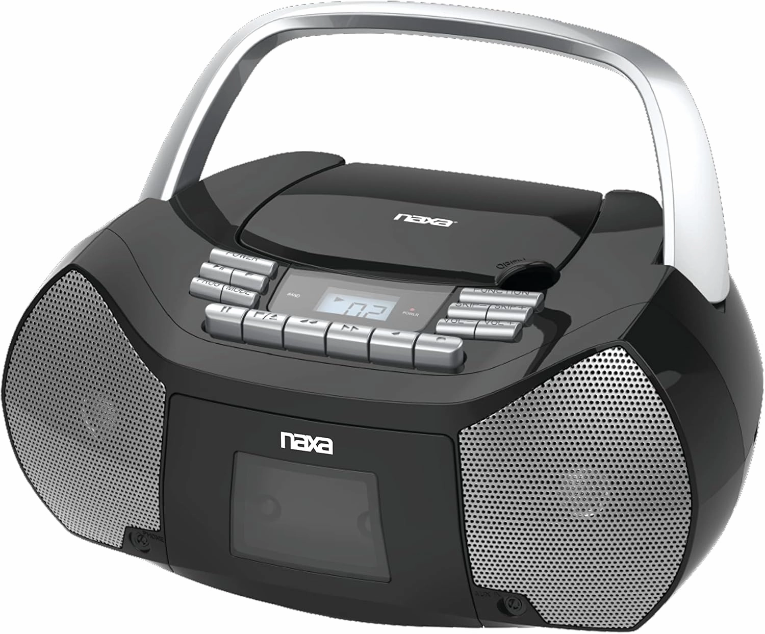 Naxa Electronics NPB-268 Portable CD/Cassette Boombox, Silver/Black hi-res portable player,digital audio player,DAP lossless,