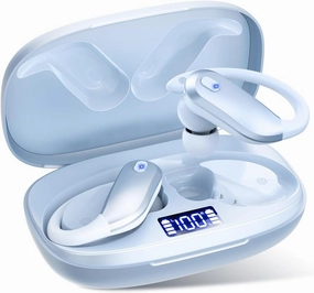 NDO Wireless Bluetooth Earhook Earbuds with Type-C Fast Charging, 13mm Dynamic Drivers, IPX5 Waterproof, Wireless Over-Ear Headphones for Travel, Workouts, and Commuting wireless earbuds,Bluetooth earphones,true wireless stereo,