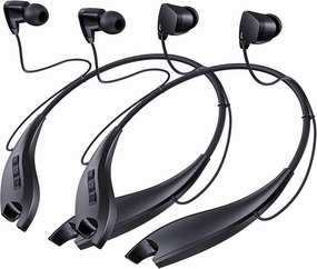 Neckband Bluetooth Headphones, Around The Neck Headphones 24H  Playtime, Bluetooth Headsets with Call Vibration, Shark Jaw Design Wireless Earbuds Noise Isolation/Mic/IPX7 Waterproof, 2 Pack wireless earbuds,Bluetooth earphones,true wireless stereo,