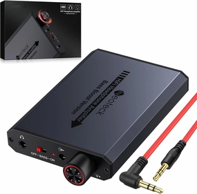 Neoteck 3.5mm Headphone Amp with Bass Boost Portable HiFi Headphone Amplifier, 16-150 Ohm, Aluminum Matte Surface for Mac, Phones, iPad, MP3, MP4 Computers PS4 PS5 Controller headphone amplifier,portable amp,desktop headphone amp,