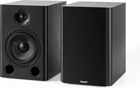 NEUMI BS5 Passive Bookshelf Speakers, 5-Inch Woofer, 1-Inch Tweeter, Dark Wood, 1 Pair bookshelf speakers,compact stereo speakers,hi-fi shelf speakers,