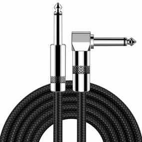 New bee Guitar Cable 10ft Electric Instrument Bass AMP Cord for Electric Mandolin, Pro Audio (Right Angle to Straight, Black) speaker cable,audio wire,hi-fi speaker cord,