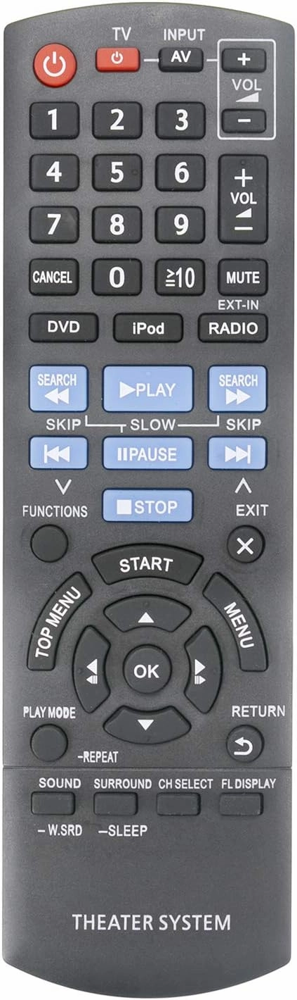 New N2QAYB000702 Remote Control fit for Panasonic DVD Home Theater Sound System SCXH170 SAXH170 SC-XH170 SA-XH170 home cinema system,5.1 home theater,surround sound package,