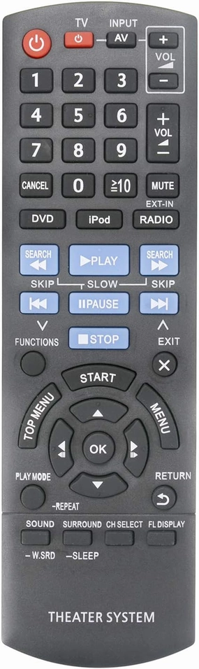 New N2QAYB000702 Remote Control fit for Panasonic DVD Home Theater Sound System SCXH170 SAXH170 SC-XH170 SA-XH170 home cinema system,5.1 home theater,surround sound package,