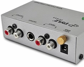 NEW Pyle PP444 Ultra Compact Phono Turntable Preamp Converts Phono to Line Level phono preamp,turntable amplifier,record player preamp,