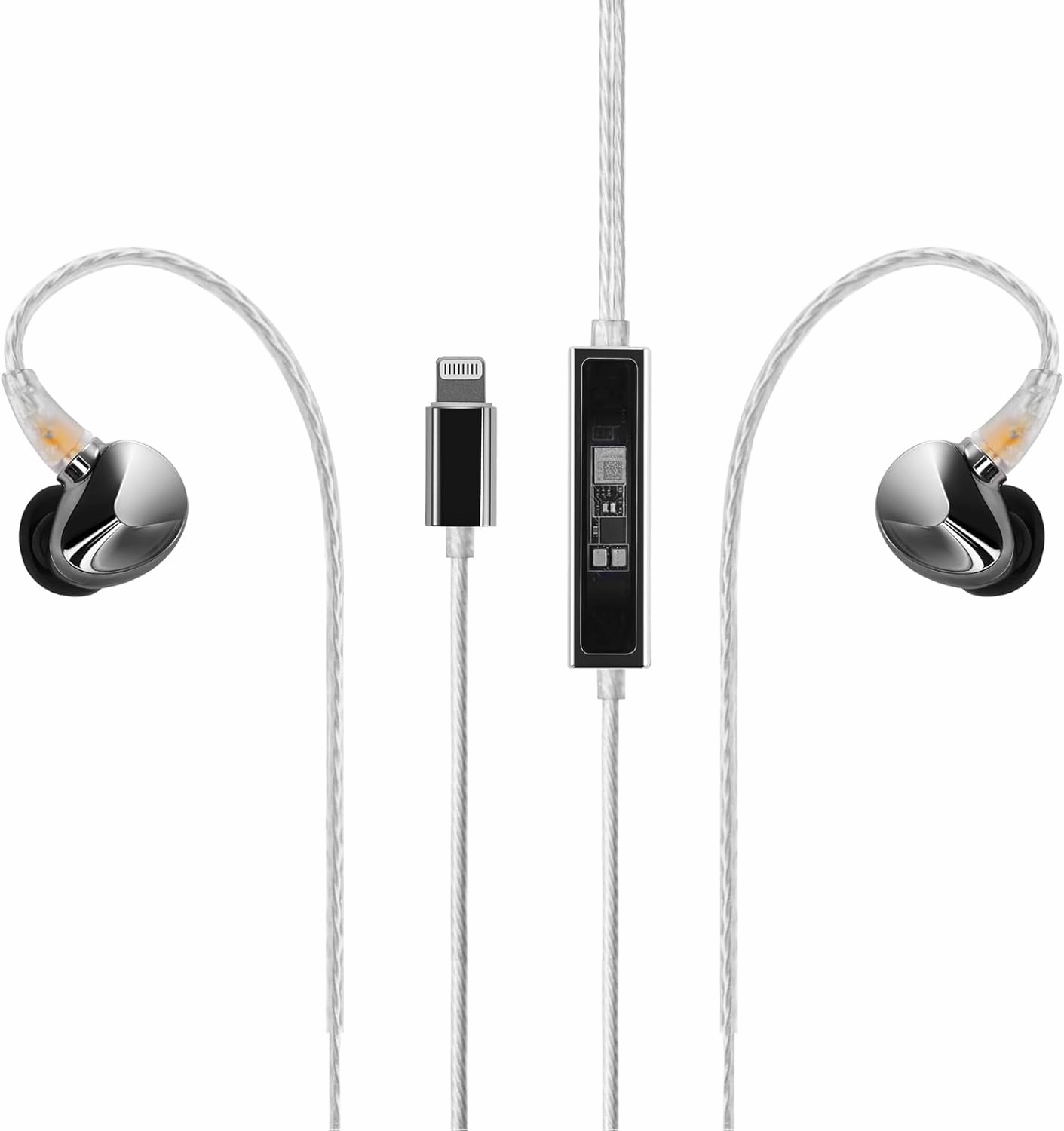 NHB12 Wired Earbud for iPhone with Headphone Amps [Apple MFi Certified] True Lossless in-Ear Earphones with Lightning Connector 192kHz Hi-Res Music IEM HiFi Stereo Audiophile Ear Buds audiophile headphones,high-end headphones,studio over-ear,