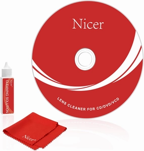 Nicer CD/VCD/DVD Player Cleaner Kit, Laser Lens Cleaning Disc with Double Brush Cleaning System, NS-2 record cleaning kit,vinyl cleaner,stylus brush set,