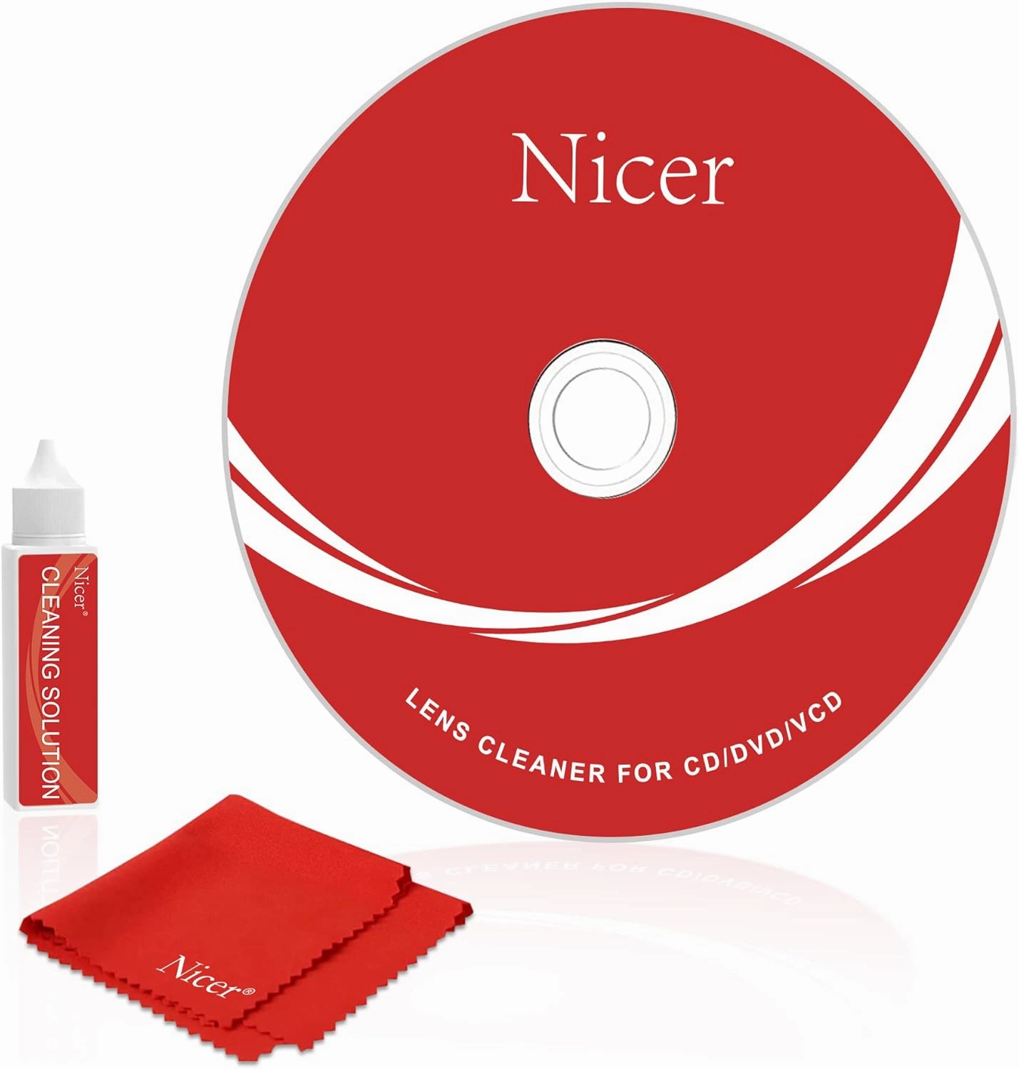 Nicer CD/VCD/DVD Player Cleaner Kit, Laser Lens Cleaning Disc with Double Brush Cleaning System, NS-2 record cleaning kit,vinyl cleaner,stylus brush set,