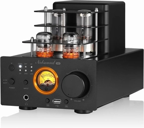 Nobsound A3 Hi-Fi Vacuum Tube Amp 2 Channel Bluetooth Amplifier Receiver for Speakers DAC with Optical USB Input, Subwoofer Output and Headphone Jack, VU Meter, Remore Control for Home Audio System integrated amplifier,stereo receiver,hi-fi amp combo,