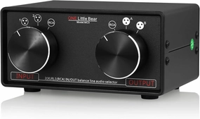 Nobsound Little Bear MC3 3-IN-3-OUT XLR Balanced/RCA Stereo Converter Audio Selector Splitter Box Passive Preamp XLR to RCA Audio Switch (XLR & RCA) balanced output player,audiophile player,hi-res digital player,