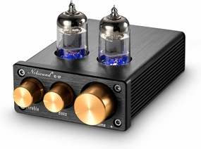 Nobsound NS-10P Mini Vacuum Tube Stereo Preamp HiFi Home Audio Pre-Amplifier with Treble Bass Control phono preamp,turntable amplifier,record player preamp,